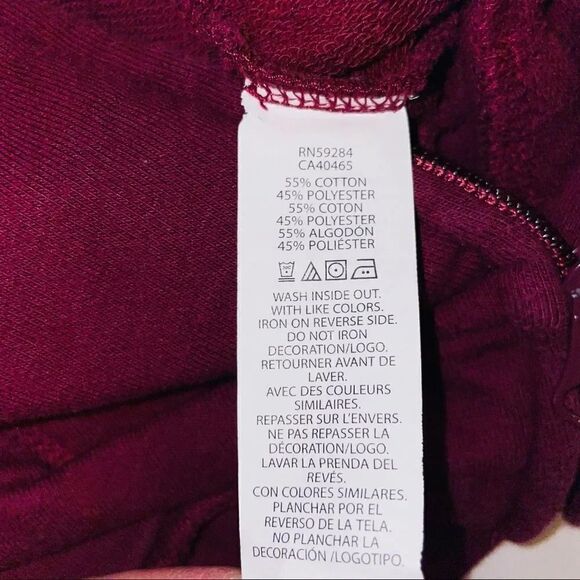 Children’s Place Burgundy Zip-up Hooded Jacket Size M 7-8‎ - Picture 4 of 7